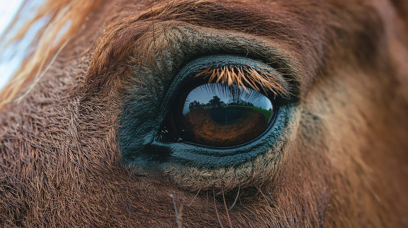 Un regard de cheval au Ferme équestre Capperhan's, Champs-sur-Tarentaine-Marchal